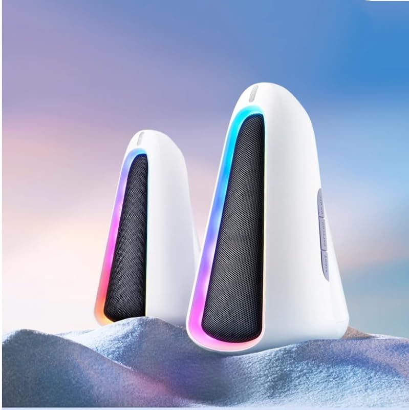 Mode Stereo Desktop Speaker Connection Gaming 3.5mm Interface RGB Home Computer Speaker(E)