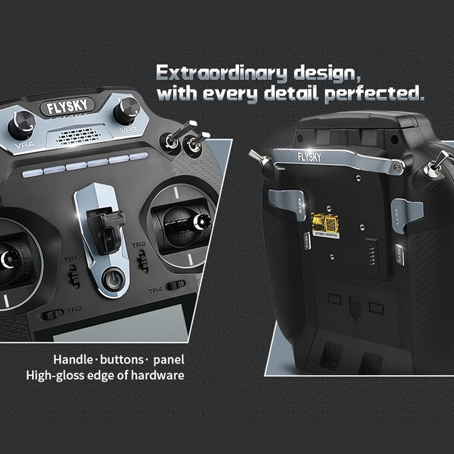 GoolRC Flysky FS-ST16 2.4GHz 16CH Radio Transmitter with FS-SR8 Receiver, 3.5 Inch IPS Screen Dual Antenna Remote Controller with Receiver for RC Car Boat Airplane (Left Hand Throttle)