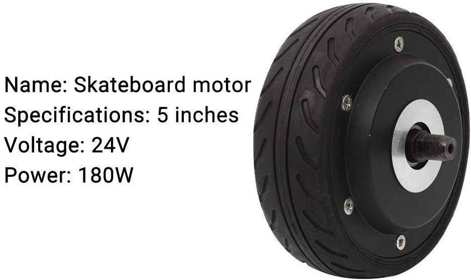 Scooter Replacement Wheels Tires,Electric Scooter,5 Inch 24v 180w Low Noise Motor,Brushless Hall Sensor,Not Easy to Rust Steel,Replacement Parts for Scooter Motor