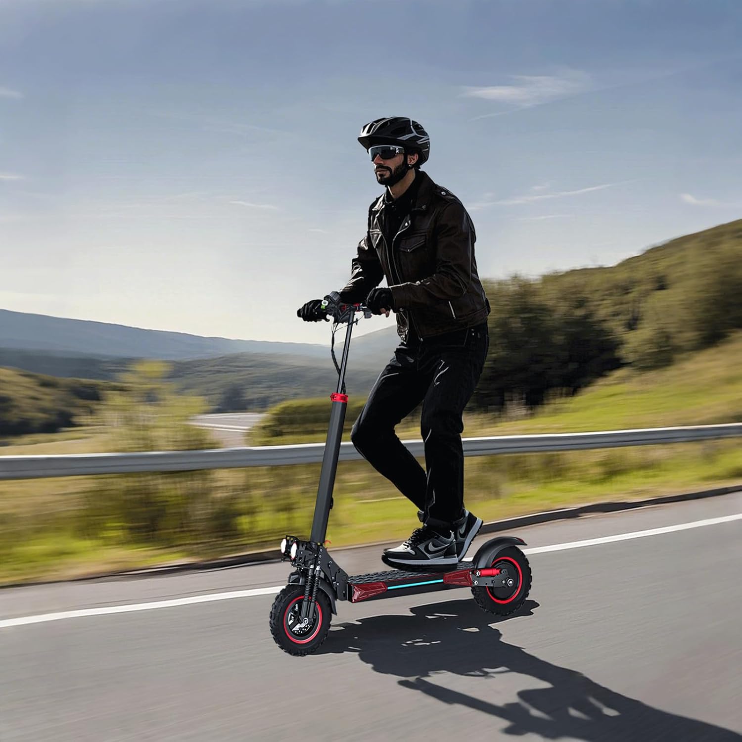Electric Scooter for Adults, 1200/1600W Moter 48V18AH/21AH Battery, Max 34 Mile Range 31/34 Mph Power, 11