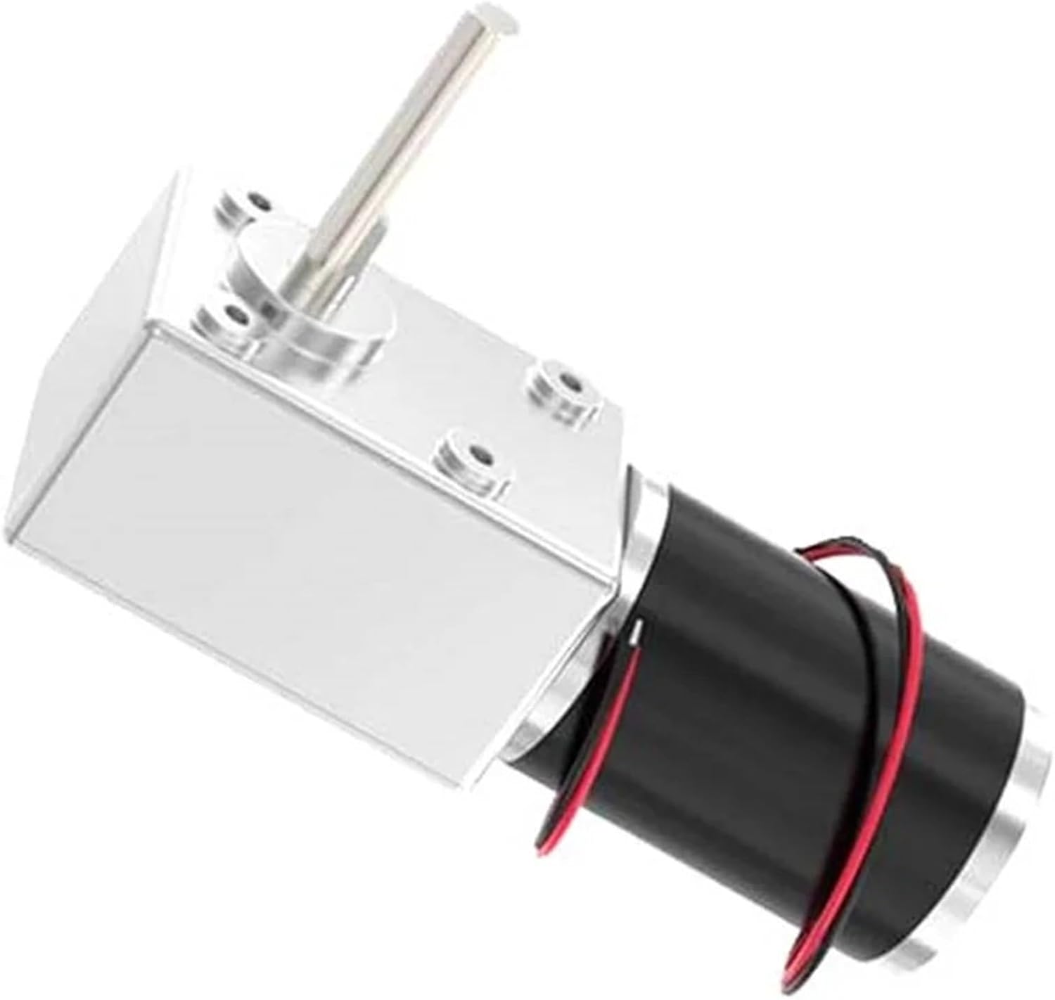 45zy Turbo Worm Reduction Motor DC 12V 24V Electric High Torque Low Speed Self Locking Gear Reducer Metal(with Bracket 24V,200 RPM)