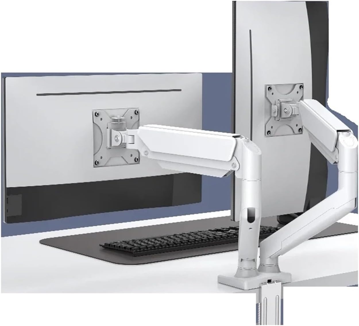 Desktop Gas Spring Dual Monitor Stand arm for 13