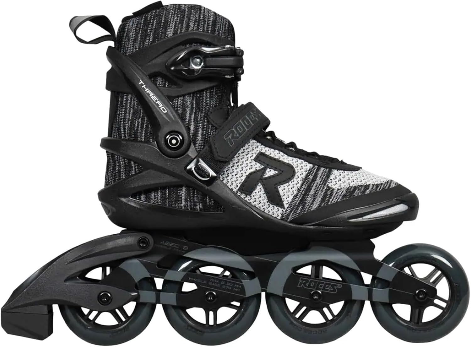 Roces Men's Thread TIF Lightweight Breathable Adjustable Fitness Ecology Outdoor 4 Wheel Inline Racing Skates with Easy Entry System & & Secure Closure, Supplied with Brake