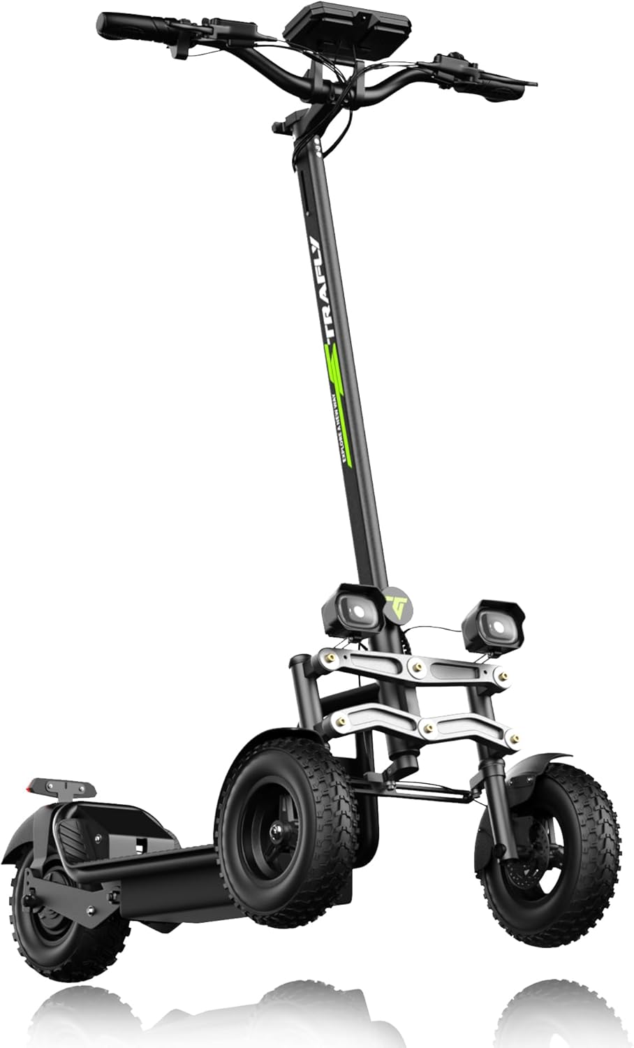 Inverted Trike Electric Scooter for Adults, 1500W Peak All-Terrain Off-Road 3-Wheel, 47 Miles Range, 25 Mph Top Speed, 12
