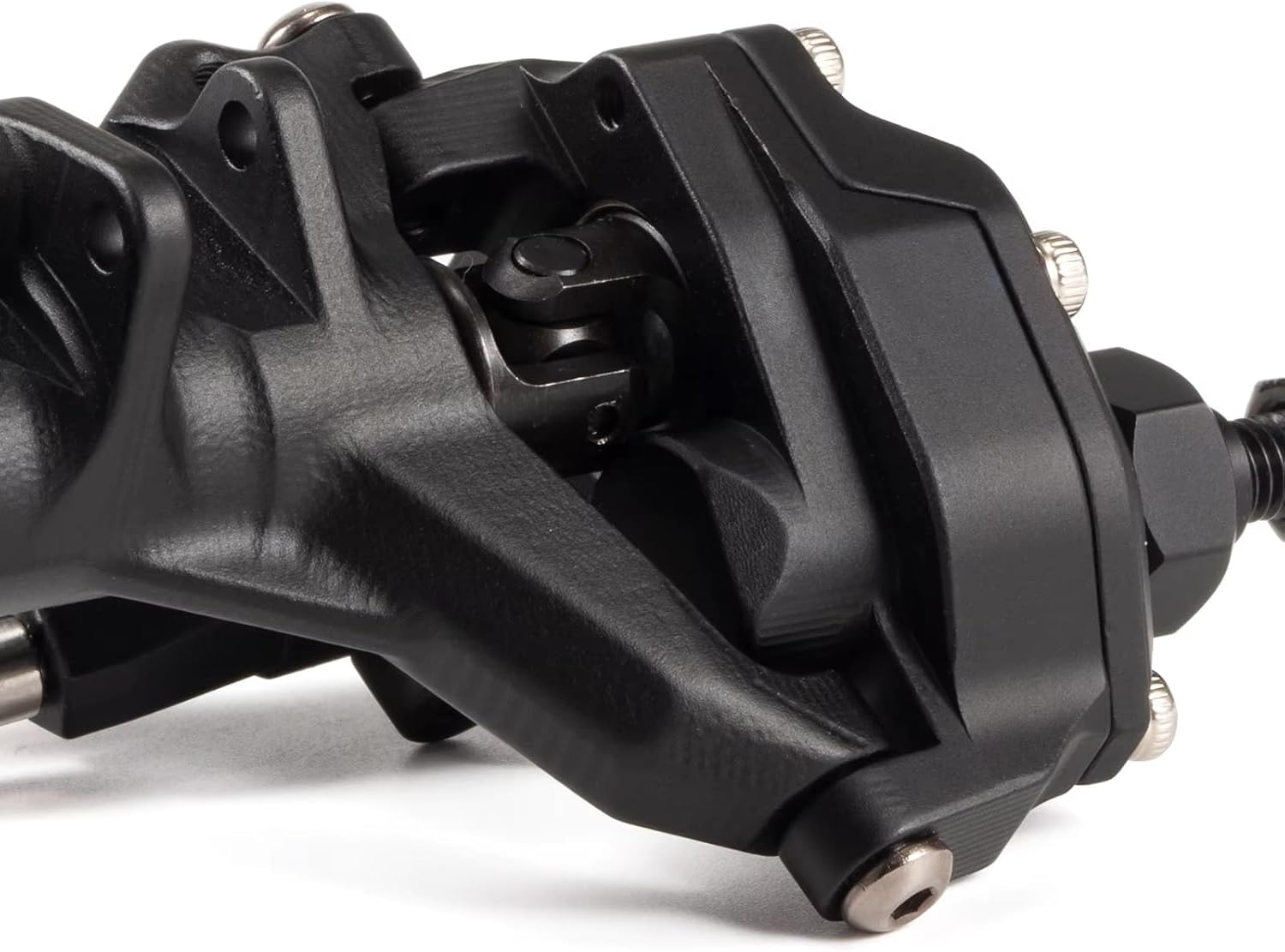 RC Axle Models For Phoenix VRD For LCG For Rock F10 VS4-10 1/10 CNC Aluminum Portal Axle Set With BTA Servo Mount Chassis RC Crawler Truck(Silver,1set)