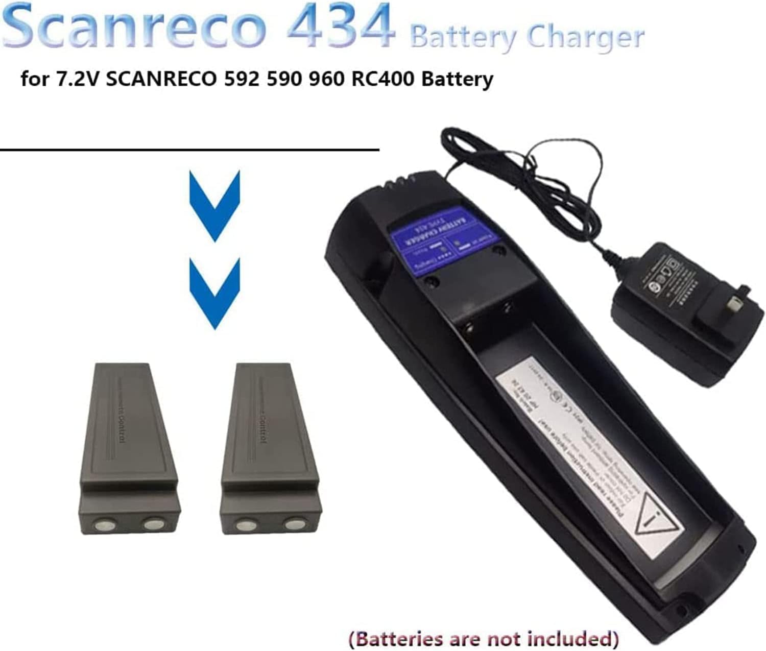 ❏ 2X Scanreco 434 Battery Charger for Scanreco 592 593 590 Battery, for Scanreco 592 Battery Charger - 100-240V
