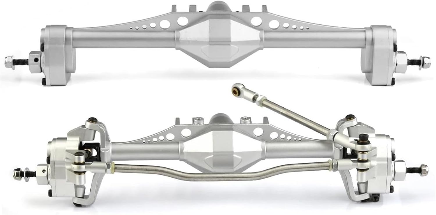RC Vehicle Axles Compatible with Axial for Capra UTB10 1.9 for Currie F9 Metal CNC Portal Axle Front and Rear 1/10 RC Crawler Car Upgrade Parts(Color:2)