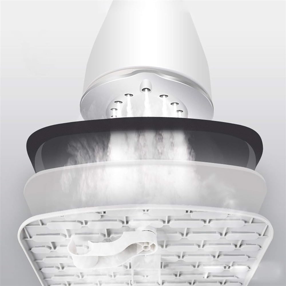 CHIPEL Professional Vertical Garment Steamer Double Pole Stretchable with 70-Ounce Water Tank Built-in Ironing Board and Garment Hanger Household 1800W Small Iron Handheld Ironing