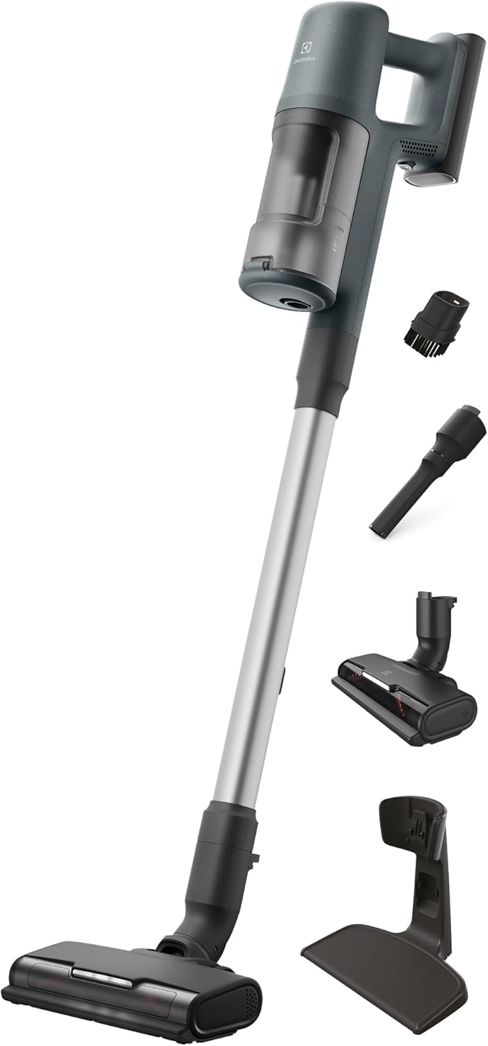 Electrolux Ultimate600 Cordless Stick Vacuum with PowerPro Bristle Nozzle and Larger Dust Bin Capacity, 50-Minute Run Time, 3 Power Modes, Ocean Green