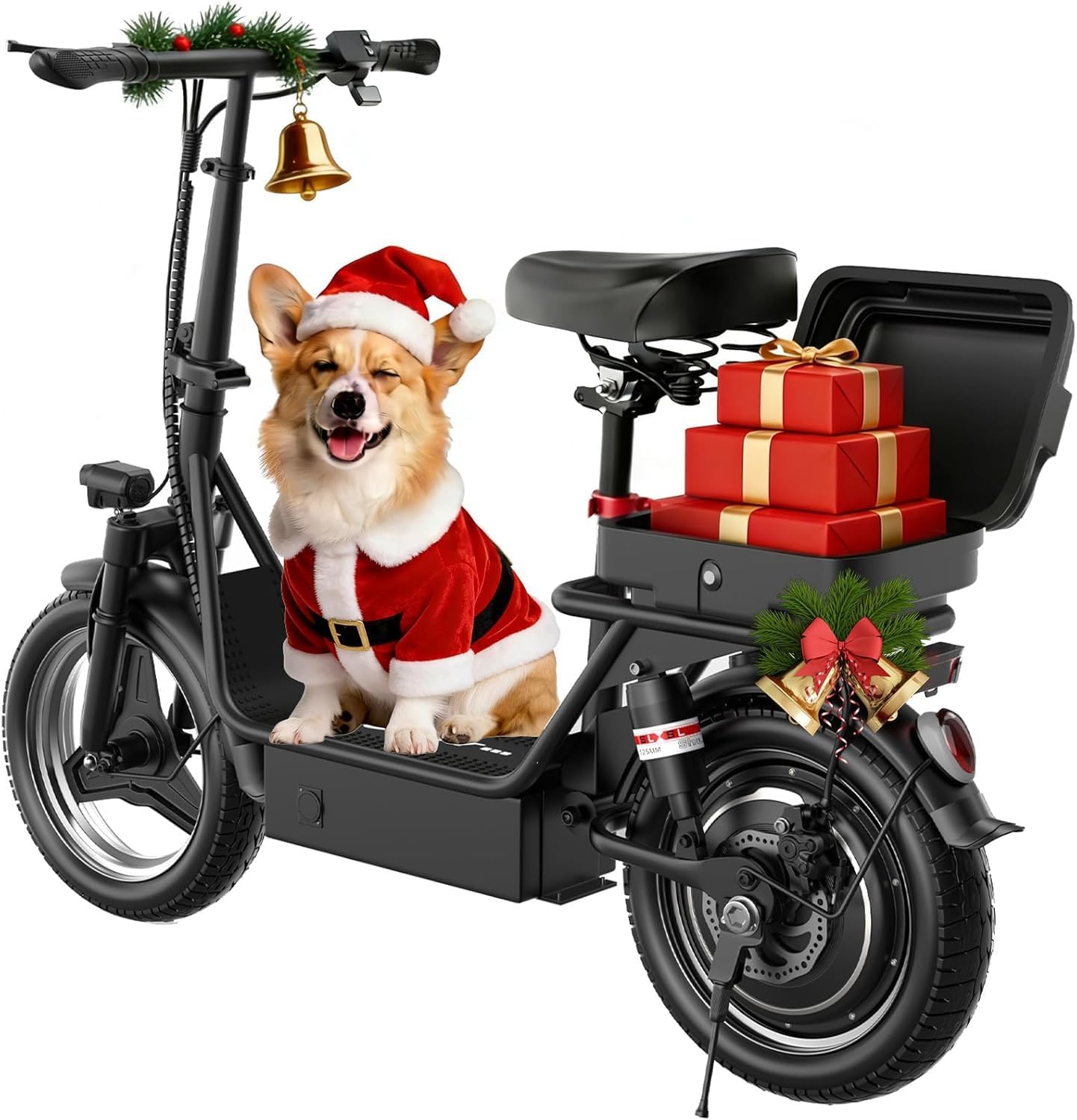 Electric Scooter with Seat for Adults, 500W Powerful Motor, 25/35Mile Range, Speed up to 22mph, e Scooter with Back Basket, UL 2272 Certified (with Box)