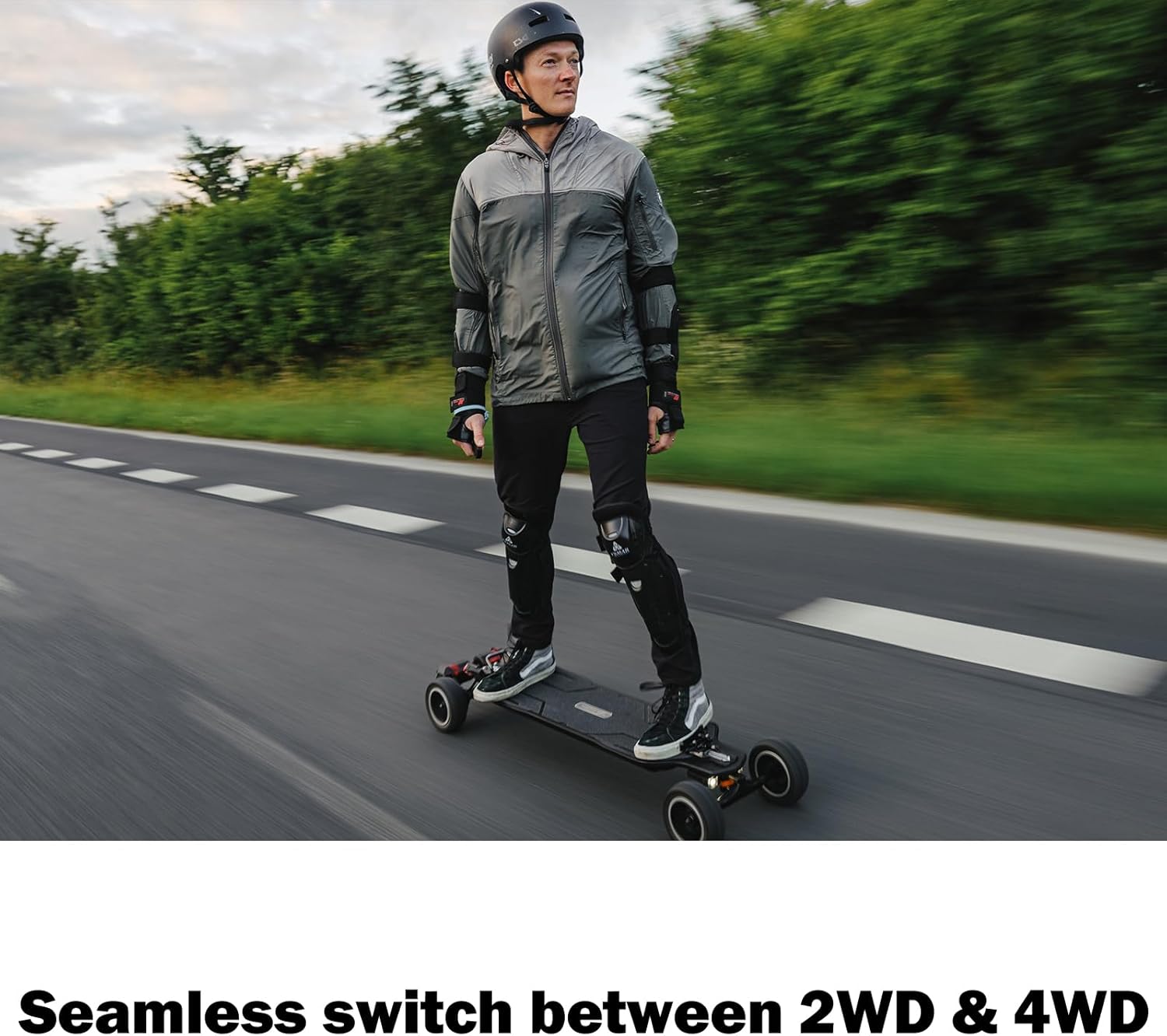 Exway Atlas All-Terrain Off Road Electric Skateboards, Top Speed of 35 Mph, 24 Miles Range Mountain Board, Optional AUXPack Battery, Professional Electric Longboard for Adults