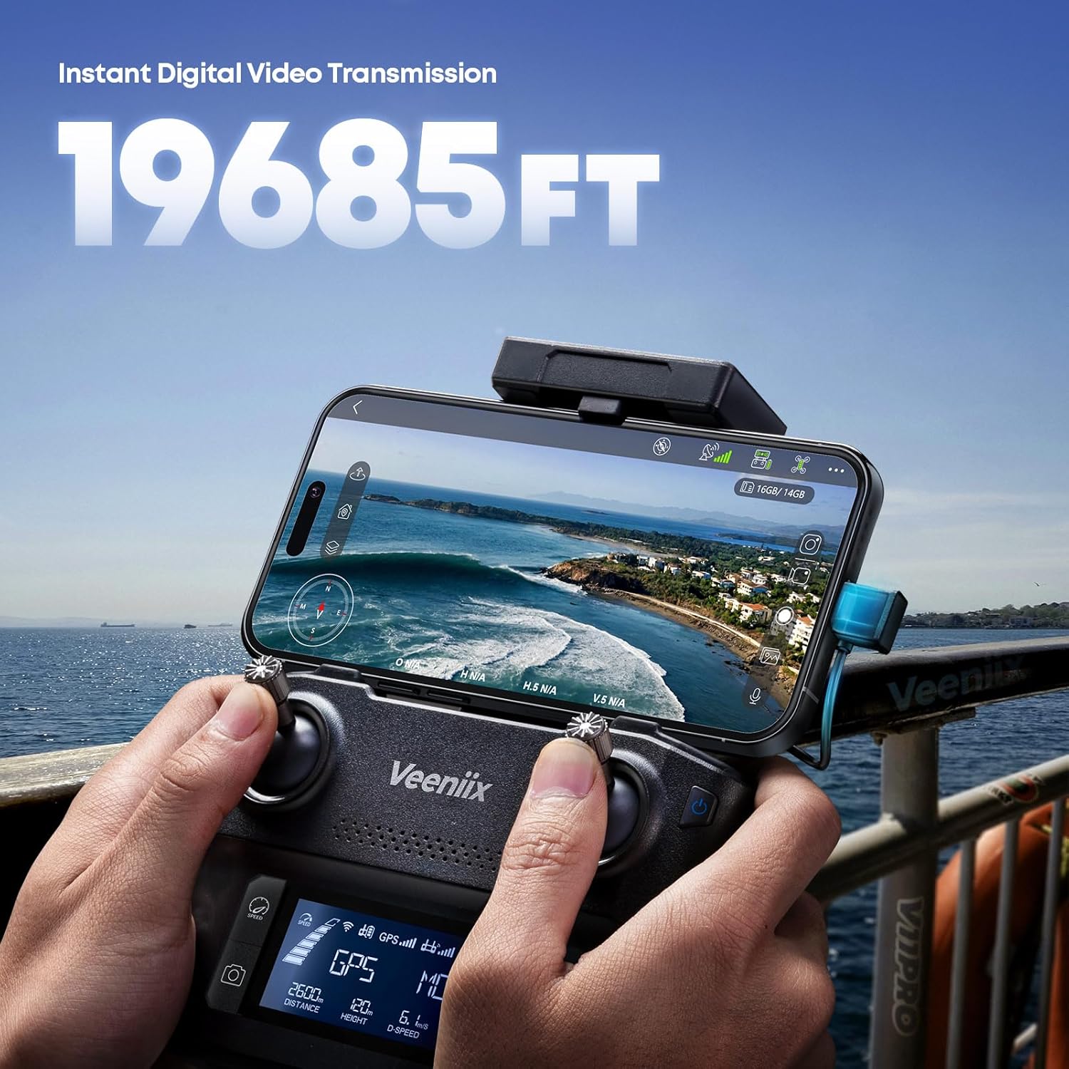 V11PRO Drone with 8K Camera for Adults, 3-Axis Gimbal Drones with 4K/30fps Video, 48 Million Pixels, 80min Flight Time with 2 Batteries, 6KM Video Transmission Quadcopter, Professional Drone