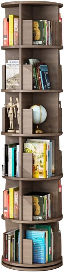 Bookcases Office Rotating Bookshelf Floor-to-Ceiling Simple Children's Picture Book Rack Living Room Shelf 360° Rotating Small