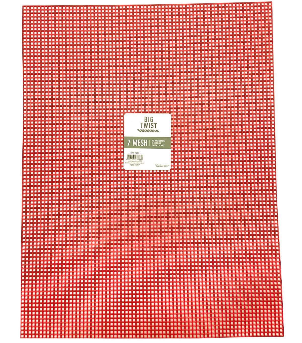 10.5 x 13.5 Red 7 Plastic Mesh Embroidery Canvas by Big Twist