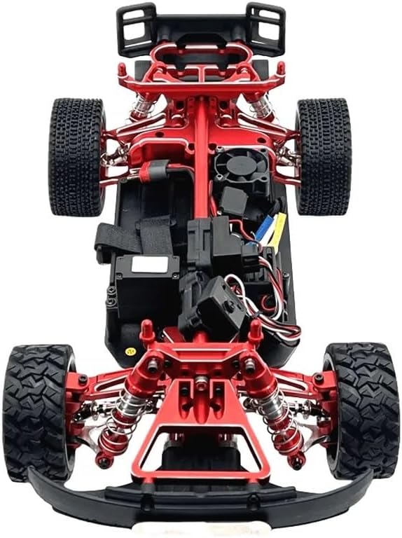 RC Crawlers Spare Parts for Mjx for Hyper Go 14211 Steering Cup Suspension Arm Shock Absorber Body Mount Set RC Car OP Metal Upgrade Parts(Black)