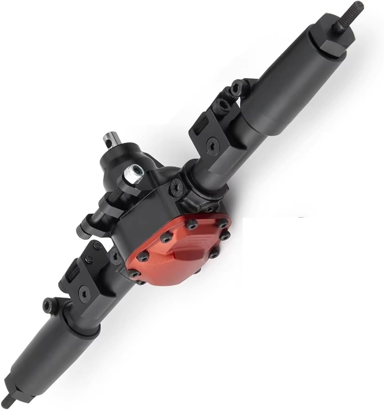 RC Car Accessories Compatible with Axial for SCX10 II 90046 1/10 RC for Rock Crawler Car for Model Upgrade Parts CNC Aluminum Alloy Front Rear Axle(Rear and Front)