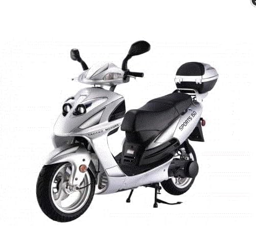 HHH Lancer 150cc Scooter Gas Moped Street Bike 150cc Motorcycle Adult and Youth 12'' Aluminum Wheels (White) (Extra Large)