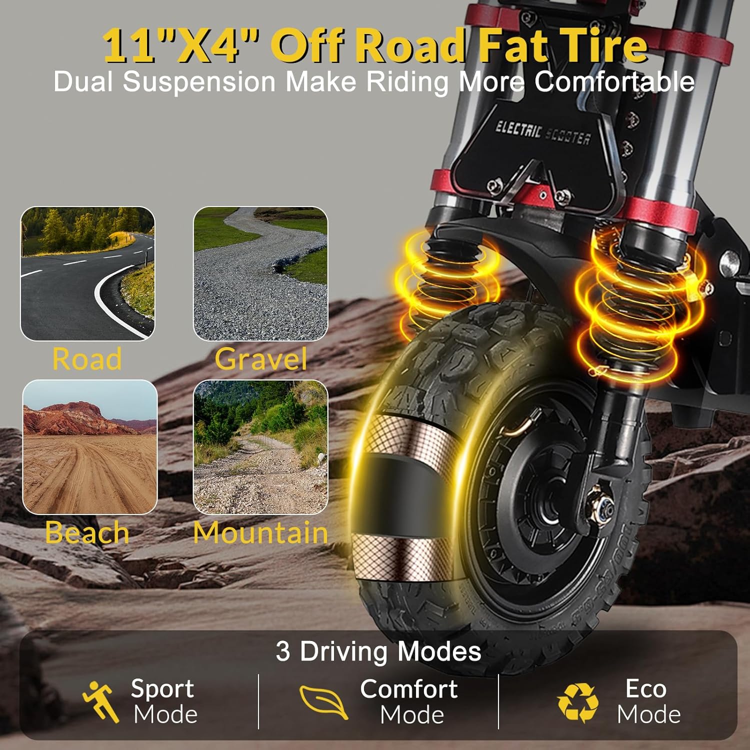 Fast Electric Scooter for Adults 52MPH 60V 38Ah Escooter 6000W Dual Motor Up to 75 Miles Folding E-Scooter with Seat 11