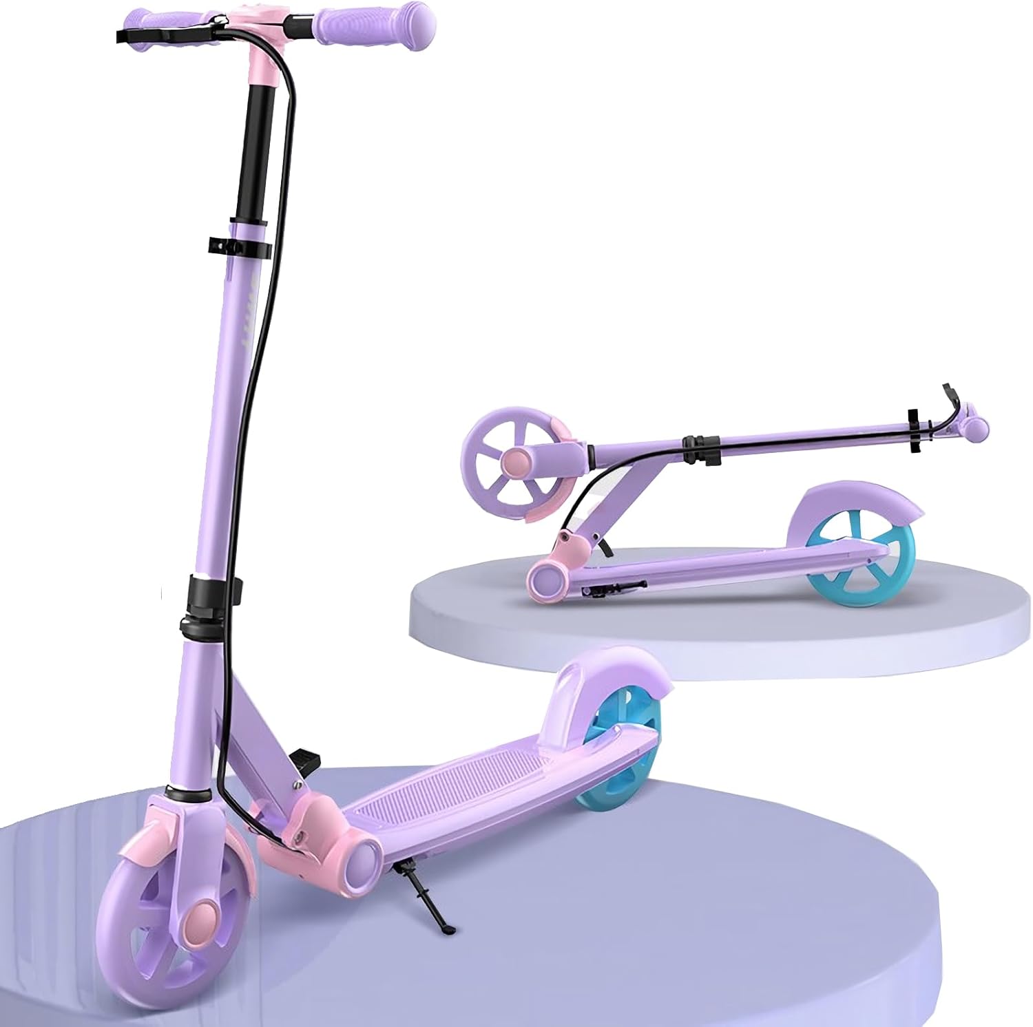 Scooters for Kids 6 Years and up, Folding Kick Scooter 2 Wheel for Teens,Adults, 4 Adjustable Handlebar, Big Wheels, Dual-Brake System,Lightweight Sports Commuter Scooter, Sturdy Frame, up to