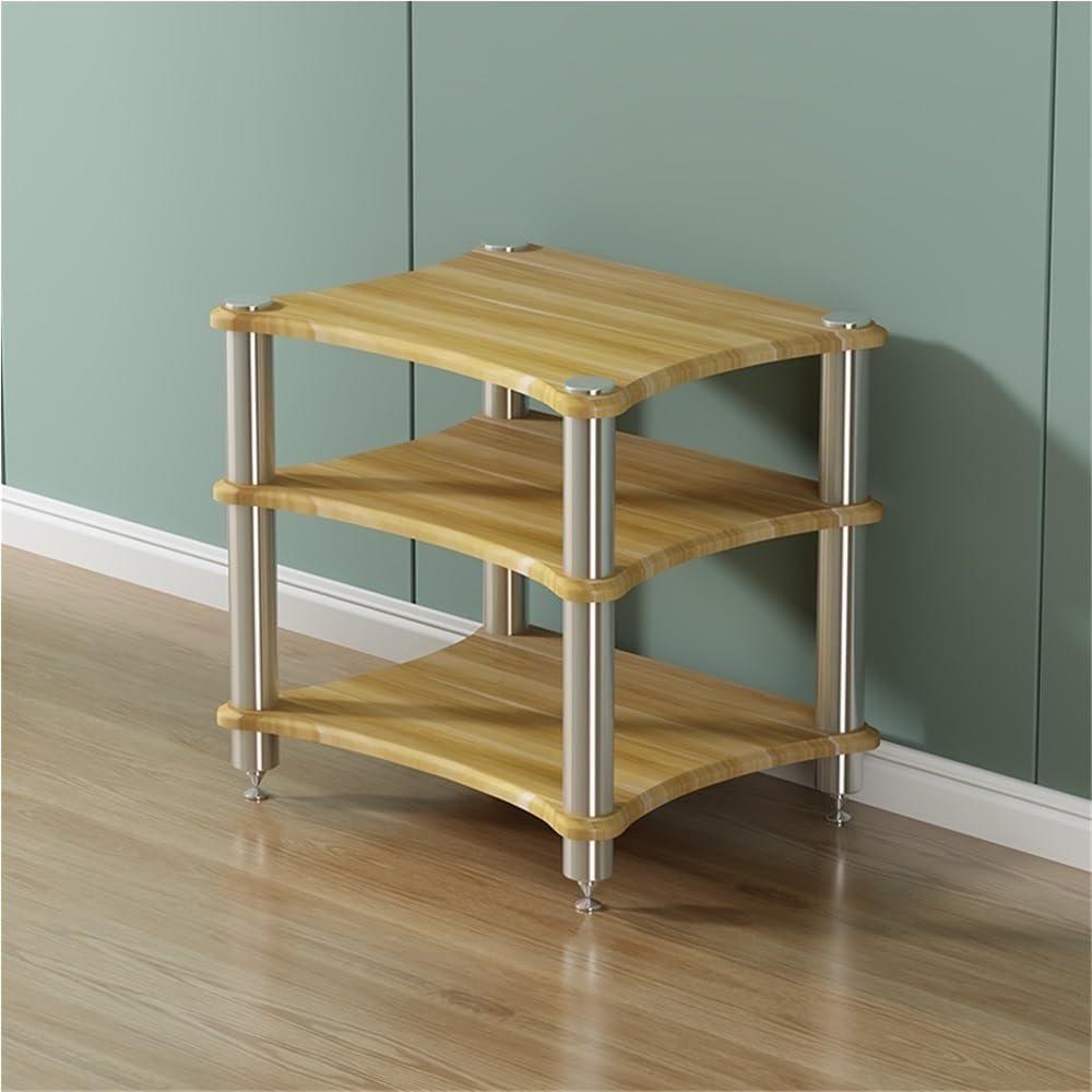 Qivzixamjr Audio Rack Tower with Stainless Steel Frame