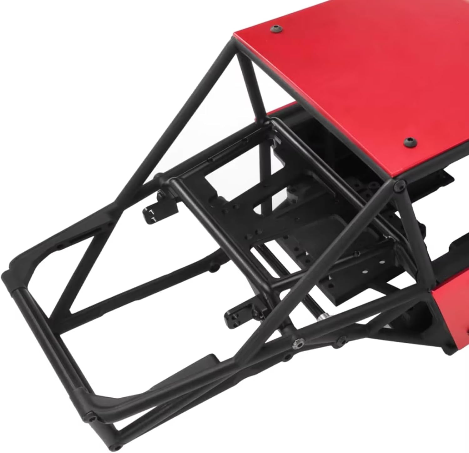 RC Repairs Models For Vanquish H10 Optic Sparco Yokohama RTR 1/10 Aluminum Roll Cage Body Plate Panel Kit RC Crawler Upgrades Parts(Silver)