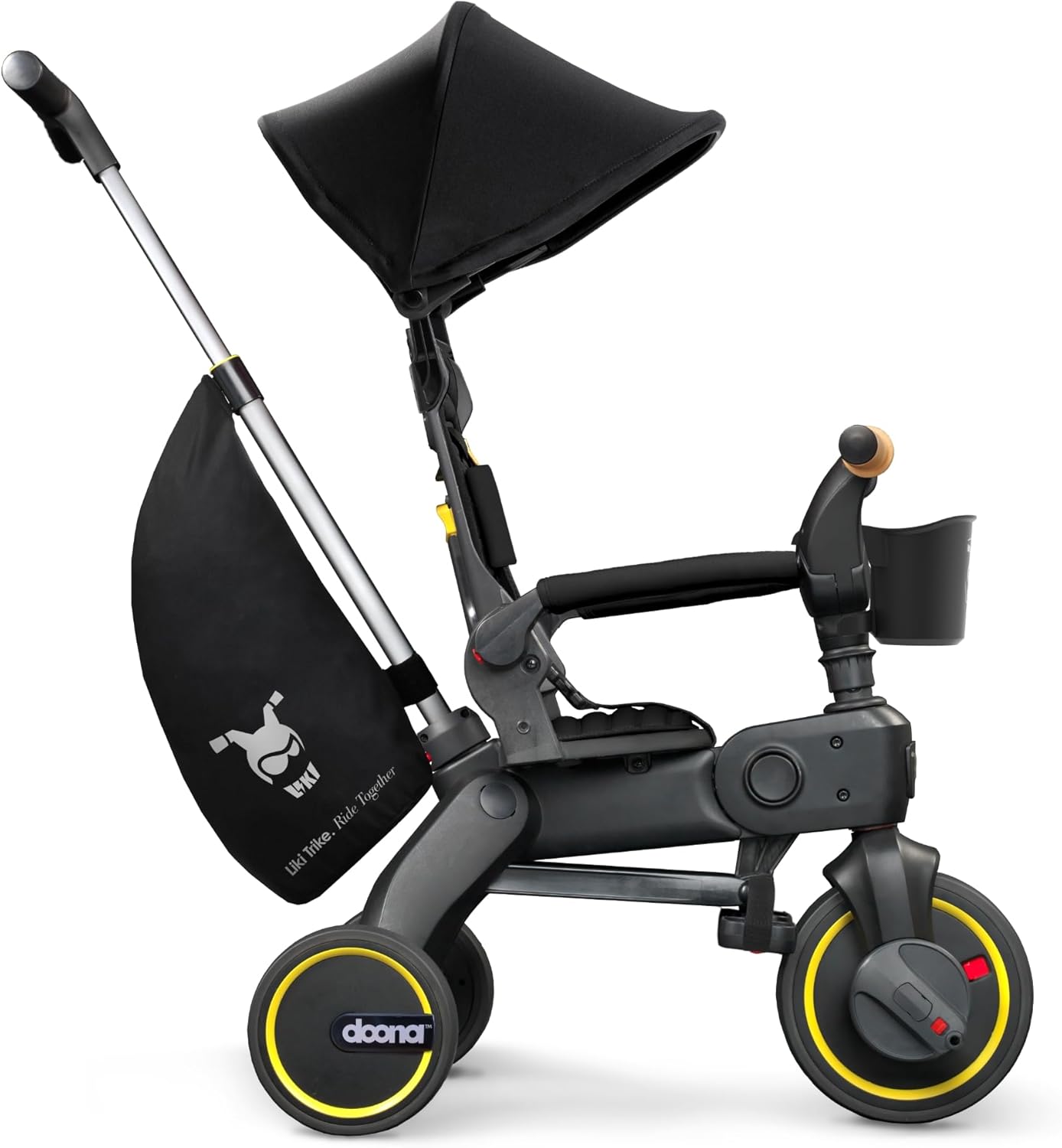 Doona Liki Trike S5, Nitro Black - 5-in-1 Compact, Foldable Tricycle - Suitable for Toddlers 10 to 36 Months
