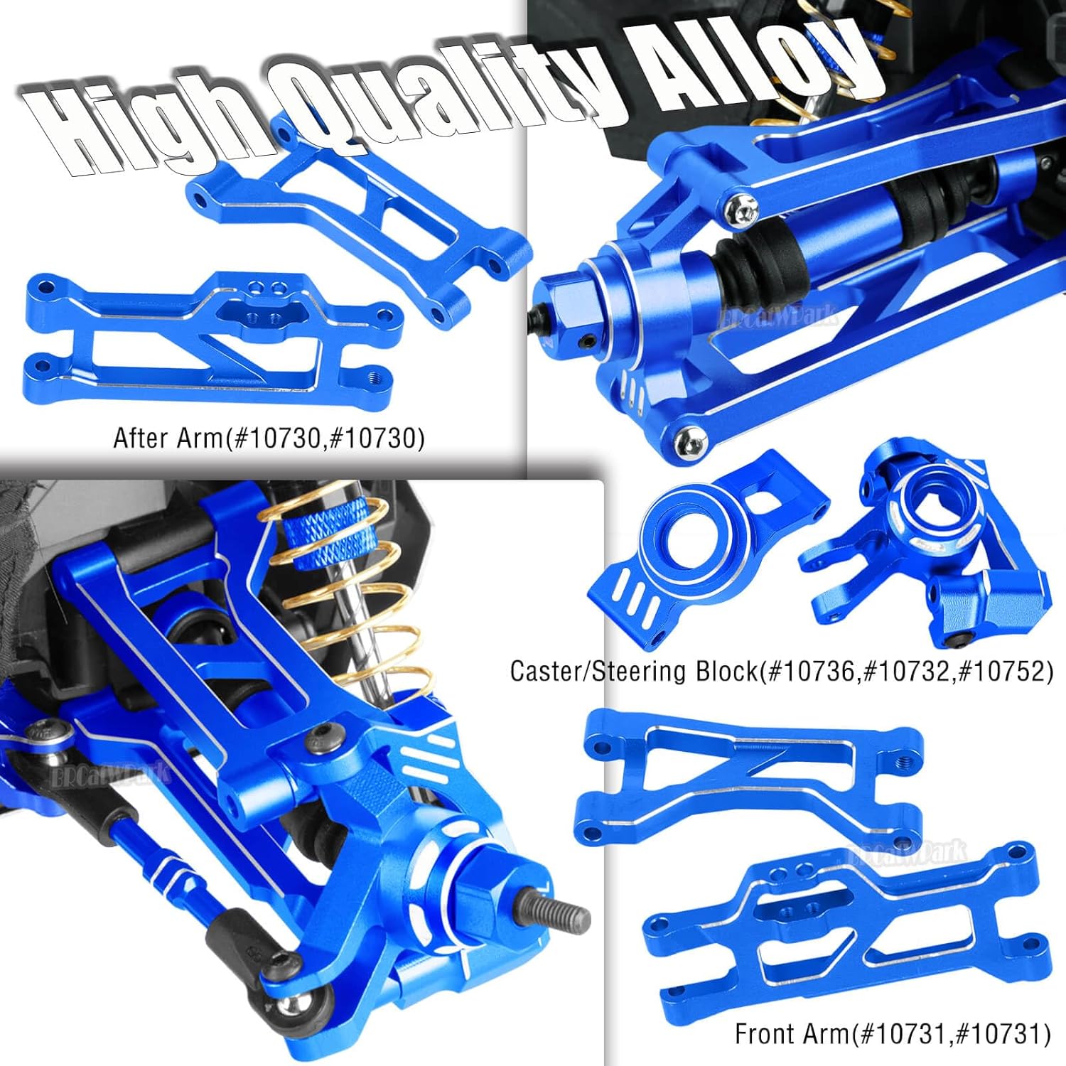 RC Upgrades Part for 1/16 Mini Maxx(#107154-1),Shocks,Dust Resist Cover,Controller Mount Plate,Drive Shaft,Wheelie Bar,Chassis,Arm,Caster/Steering Block,Stub Axle Carriers,Links,Navy Blue