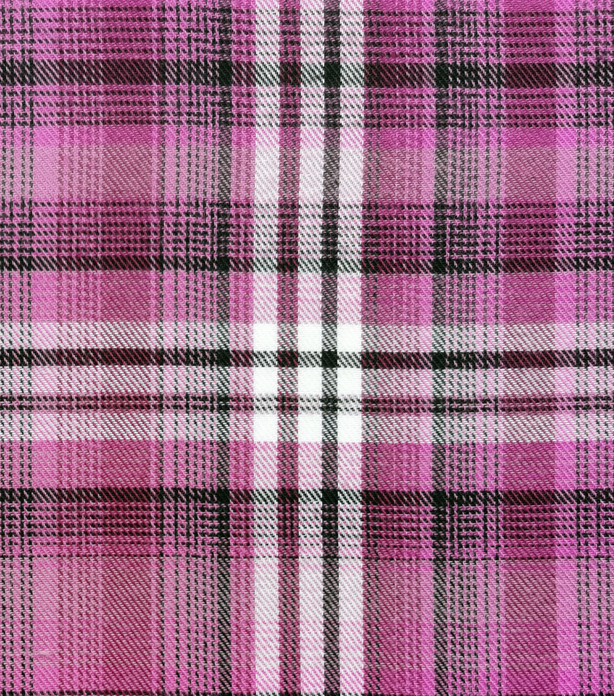Purple Box Plaid Polyester Flannel Fabric