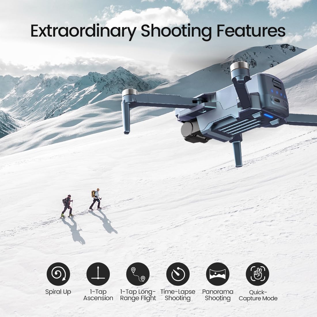 Holy Stone HS360S GPS Drones With 4K UHD Camera For Adults,FAA,249g Quadcopter Drone,10000 Feet Video Transmission,Auto Return,Follow Me, Brushless Motor,Beginner Mode, Special Gradient Color Edition