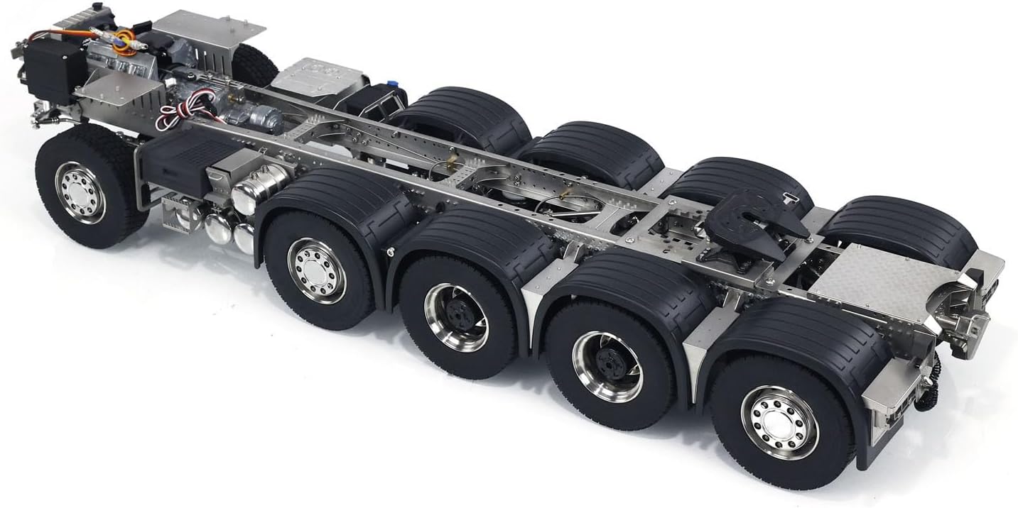 10x10 1/14 Metal Chassis for RC Tractor Truck FH750 Differential Lock 3-Speed Transmission Remote Control Car Hobby Grade Model Parts