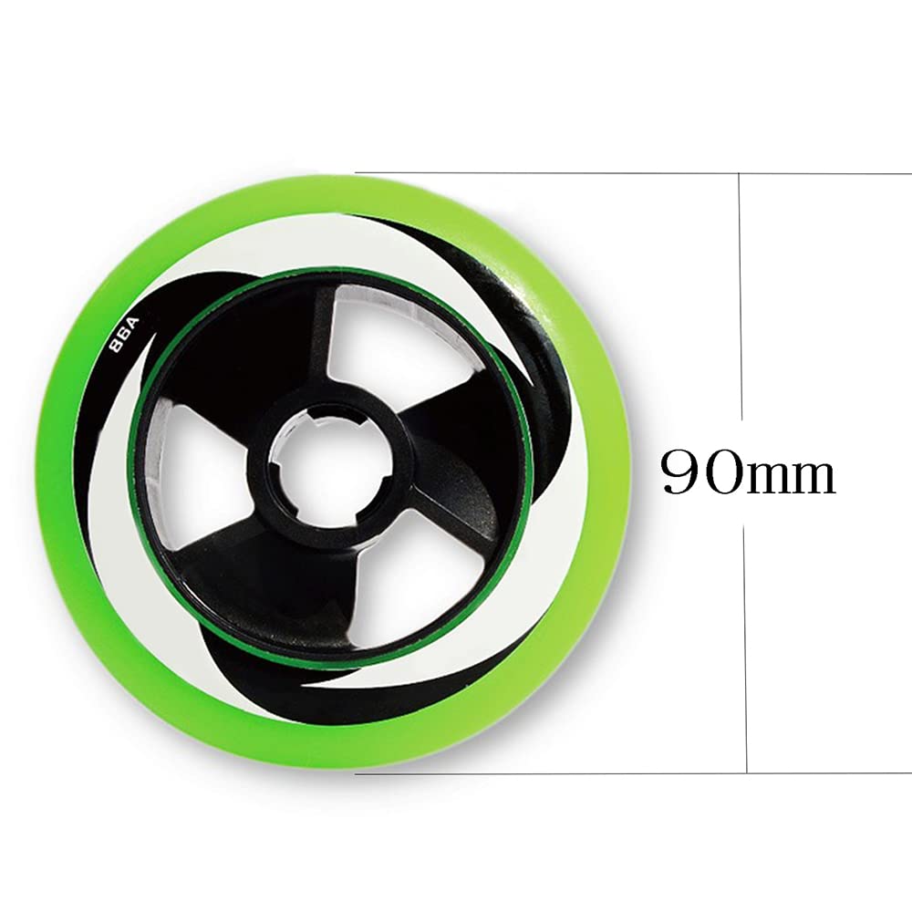 Inline Skate Wheels Replacement,Skate Wheels, 86A Inline Hockey Skates Replacement Wheels for Outdoor or Indoor 90mm, 100mm, 110mm for Choose(90mm)(100mm)
