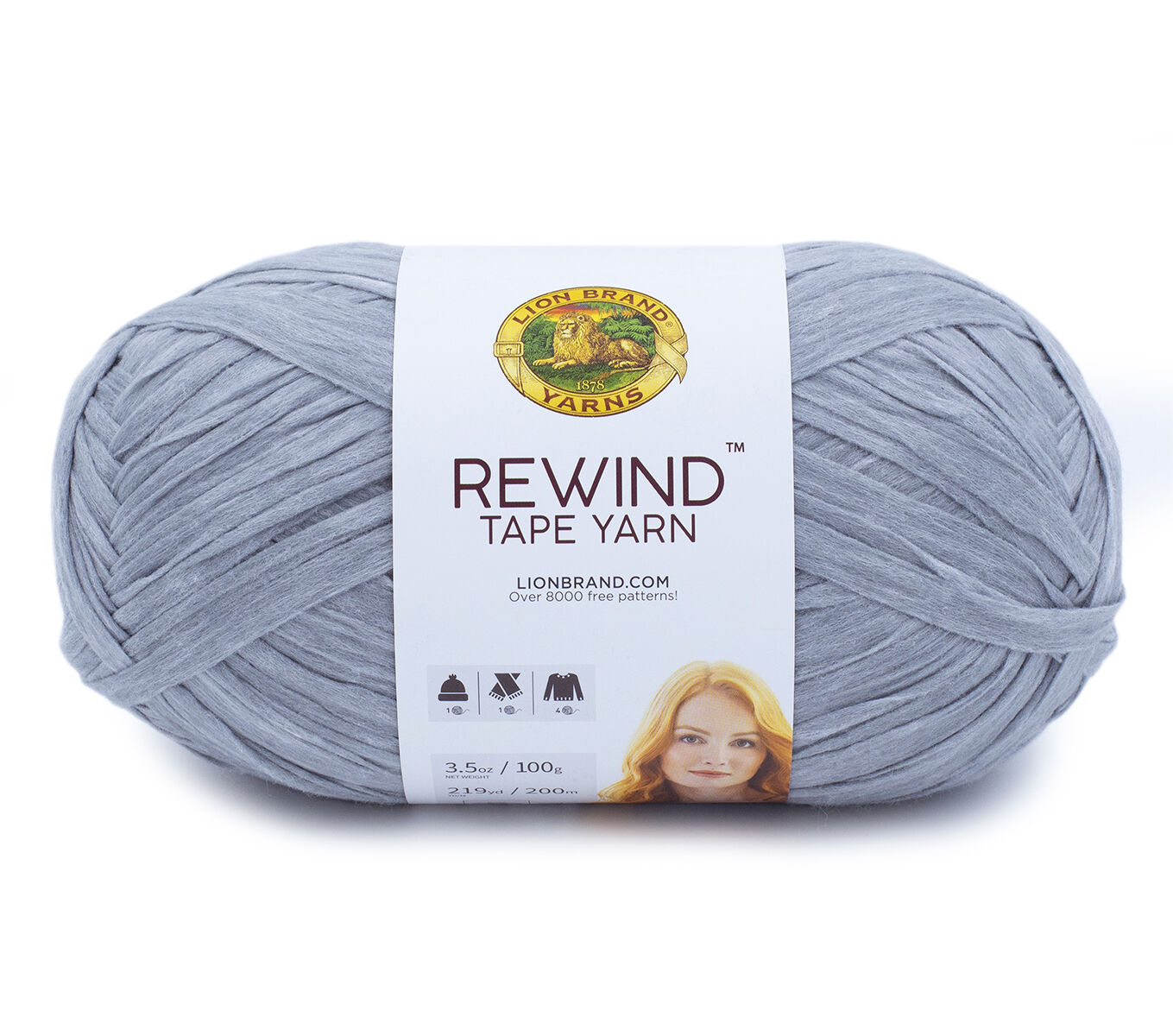 Lion Brand Rewind Tape 219yds Bulky Polyester Yarn