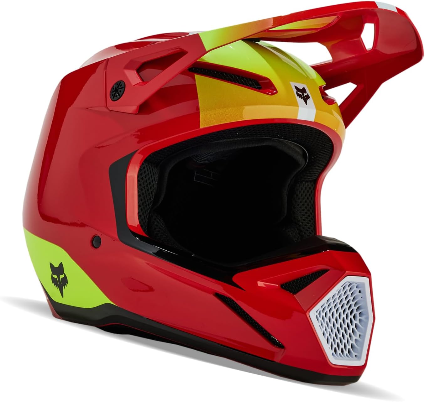 Fox Racing Unisex V1 Motocross Dirt Bike Helmet, Fluorescent Red, XX-Large