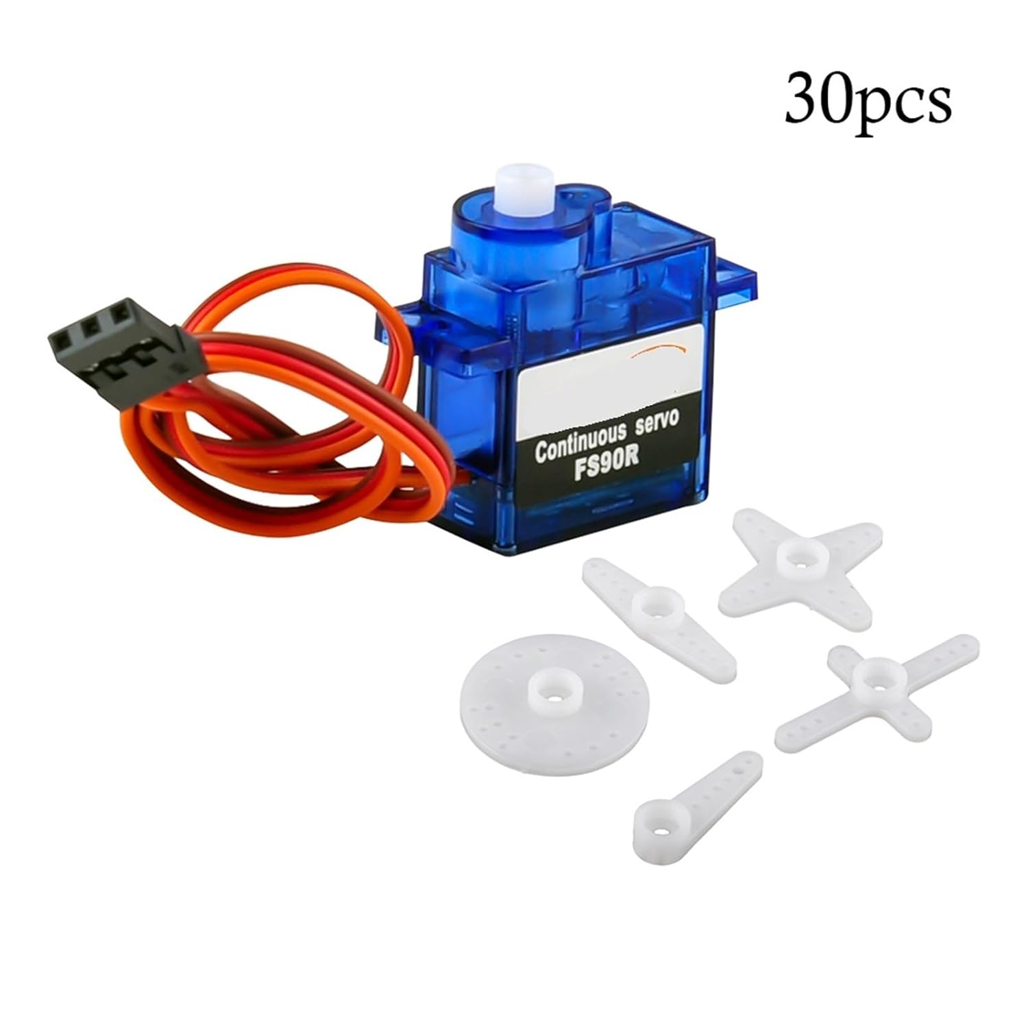 30pcs FS90R Servo Motor 360 Degree Continuous Motor Rotation