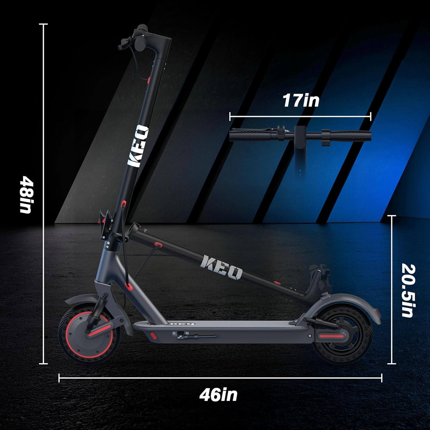 KEQ Electric Scooter Adults with Dual Suspension 10