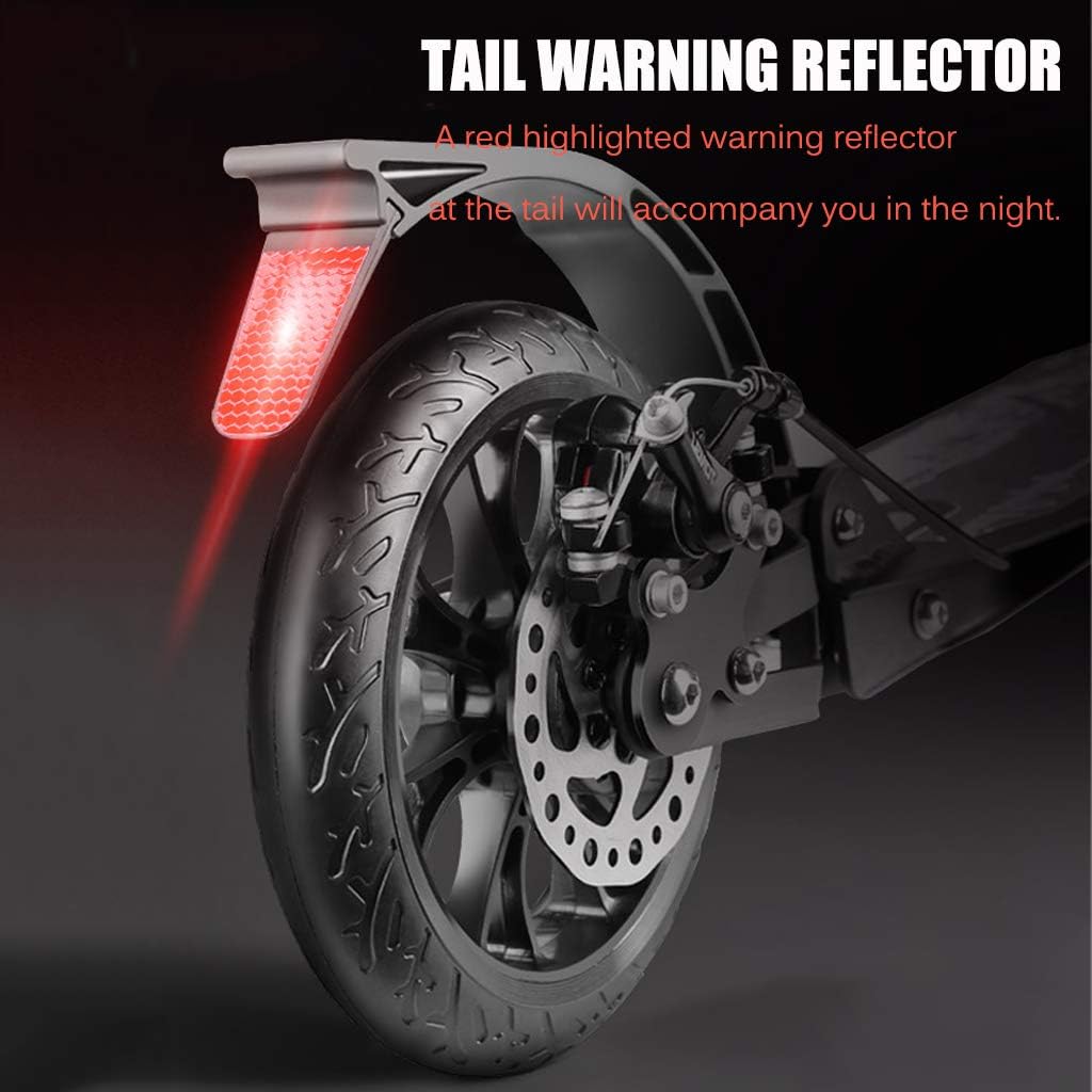 Kick Scooter for Teens | Foldable, Lightweight | Height-Adjustable with Disc Brake Large 200mm Wheels Aluminum Alloy Deck Support 100kg Commuter Scooter