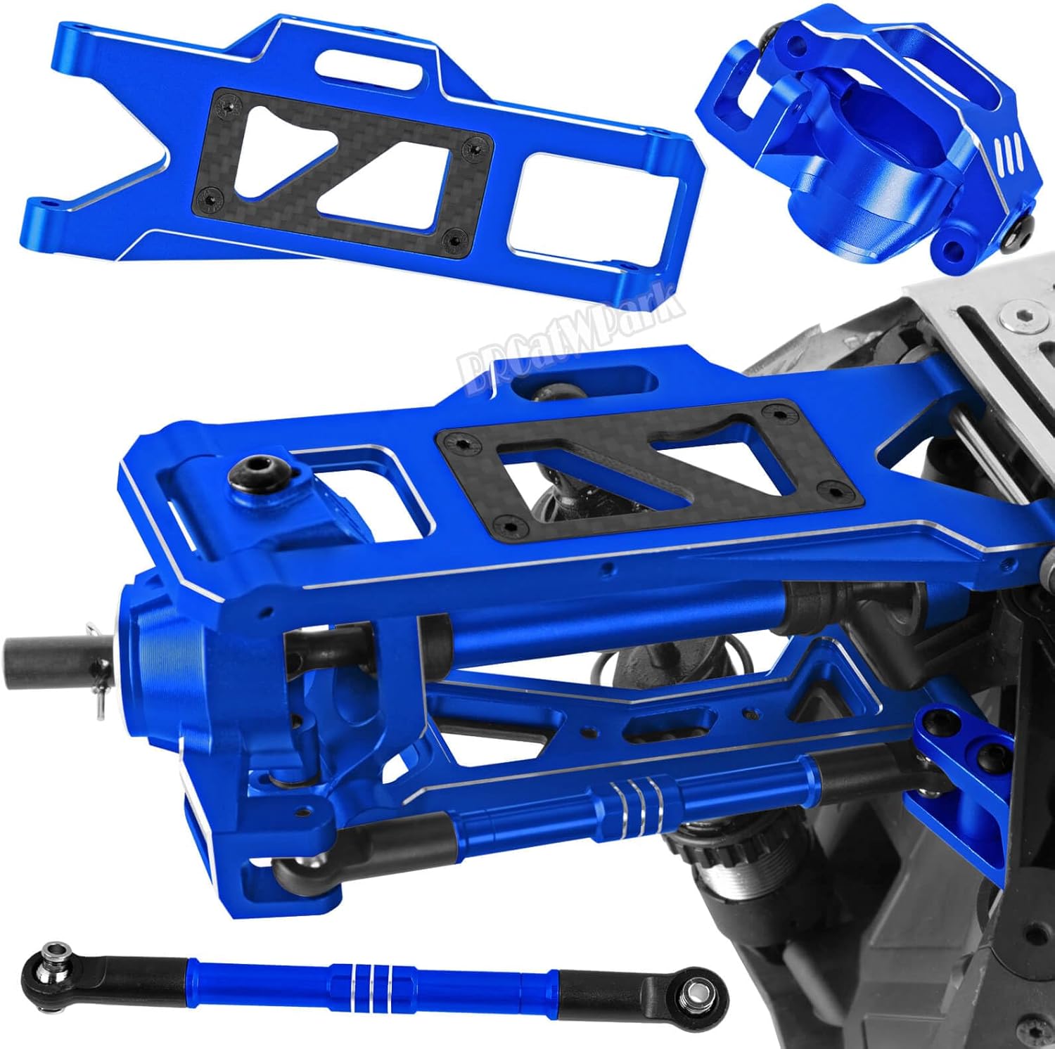 RC Upgrades Part for 1/10 WideMaxx,Model# 89086-4,Suspension Arms,Caster Block,Steering Blocks,Rear Stub Axle Carriers,Drive Shaft Axles,Camber Links,Tie Rod & Servo Horn,Navy Blue