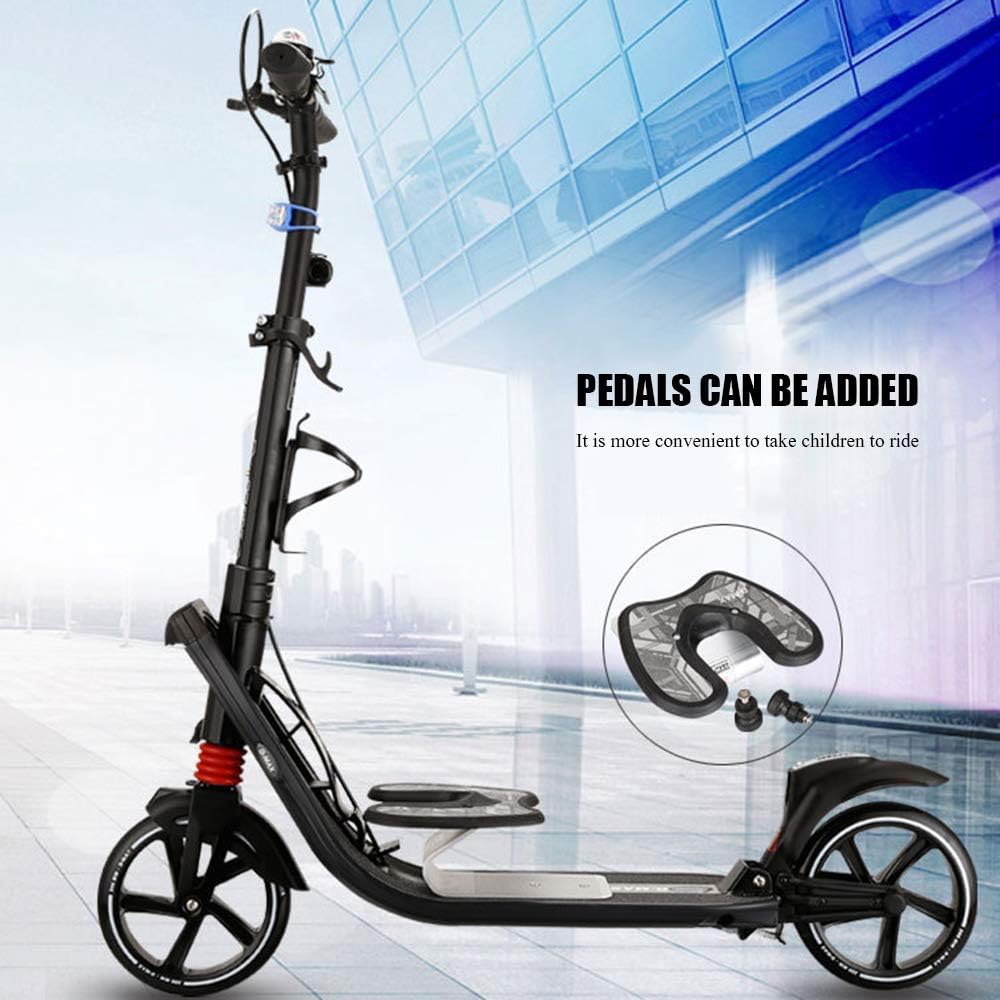 Street Scooter Kids Scooter Retro Kick Push Childs Stunt Scooter Handlebar Brake Tricks Kick Scooter Decent Entry Level Pro Scooter Aluminum Deck Stable for Adults, Kids