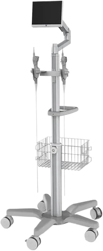 Small Standing Desk Flexibly Rolling Mobile Computer Workstation Laptop Trolley Cart with Wheel for Use Computer Workstations