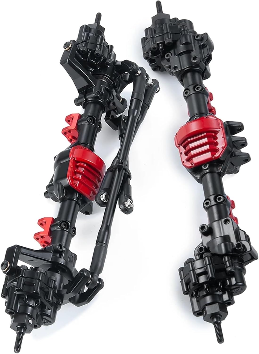 RC Vehicle Axles Compatible with Axial for SCX10 II 90046 90047 90059 90060 1/10 RC Rock Crawler Car Axle Upgrade Accessories Metal Front Rear Axle(Front Axle and Rear Axle)