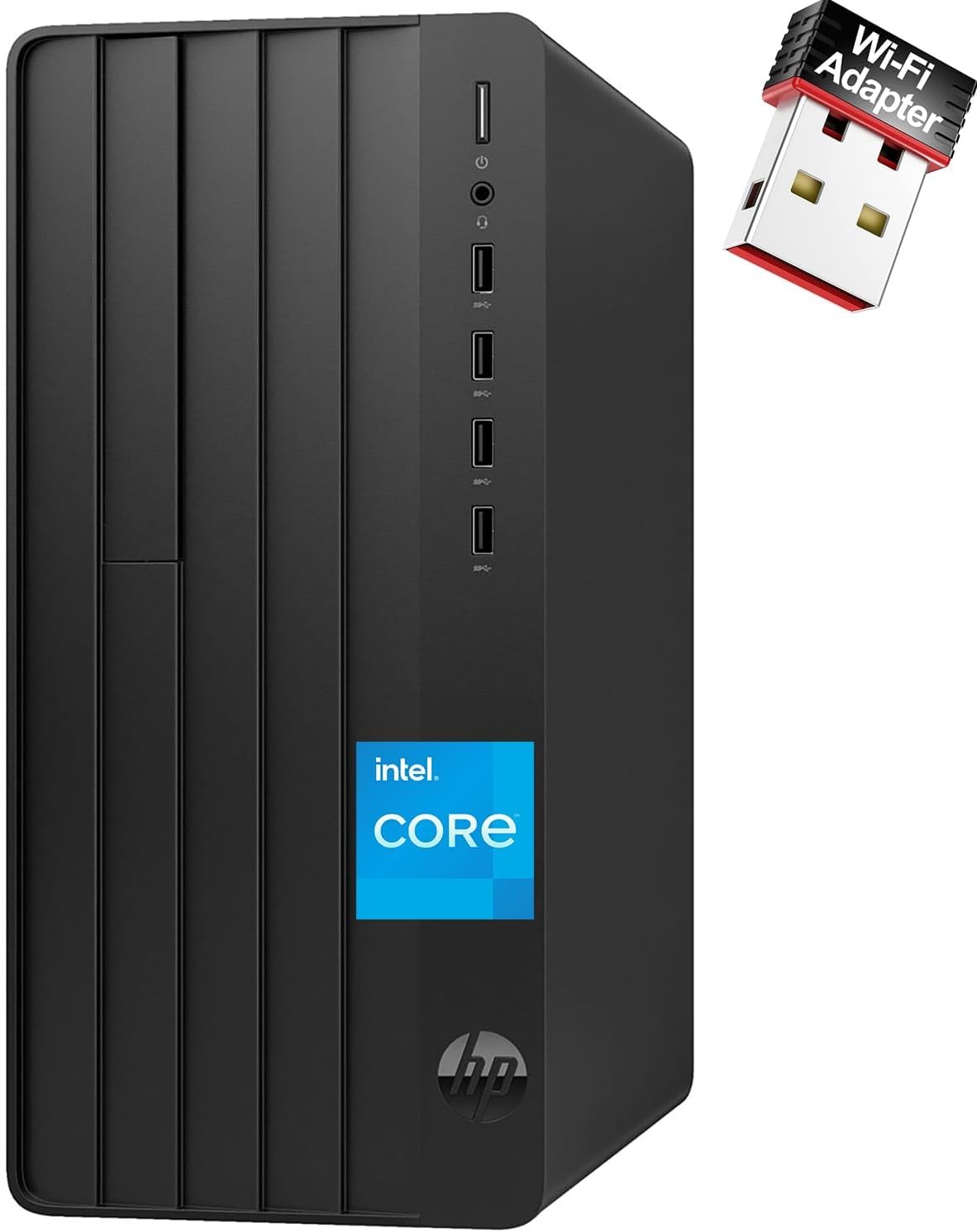 HP Tower Desktop 290 G9 Computer, Intel I3-13100 (Up to 4.5GHz) CPU, 16GB RAM, 512GB PCIe SSD, Intel UHD Graphics 730, Wired Keyboard and Black Mouse, Win 11 Home, WiFi Adapter