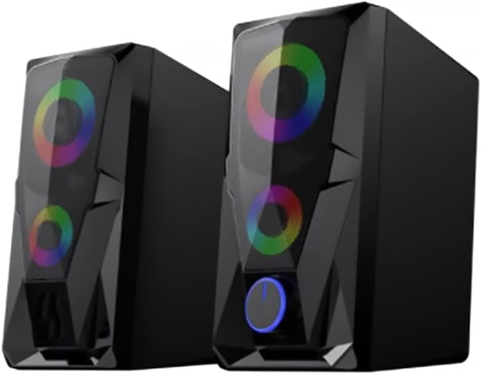 Computer Speaker Computer Speaker 7 Colors LED Effect HD Sound Luminous RGB Desktop Computer Audio