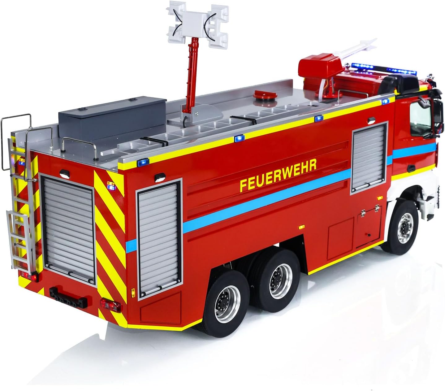 6X6 1/14 RC Fire Vehicles Remote Control Fire Fighting Truck 2-Speed Transmission Differential Lock Axles RTR Car Model Sound