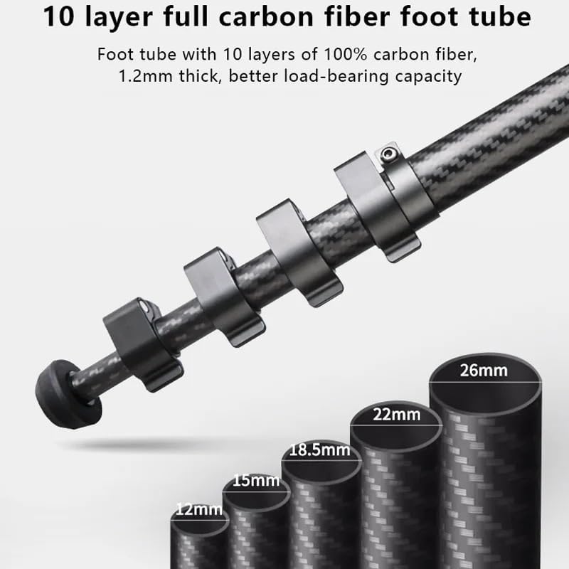 ZERO V Video Photography Carbon Fiber Tripod Quick Release Lightweight Travel Stand