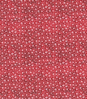 Dark Red Sundrenched Floral Cotton Fabric by Keepsake Calico