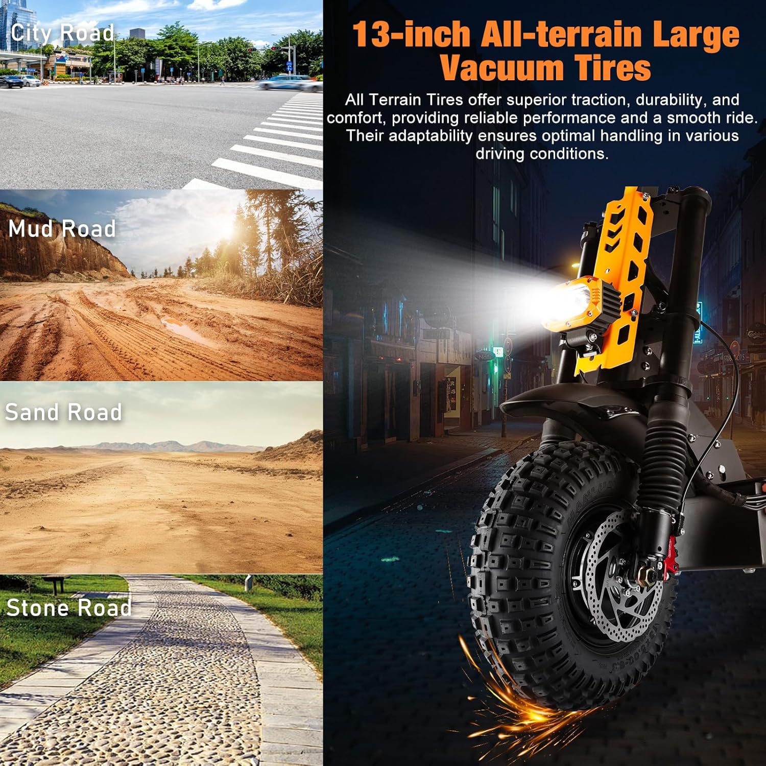 Electric Scooter for Adults 7000W Power Dual Motors Top Speed 55MPH 60V 33Ah Battery 65+ Miles Range 13