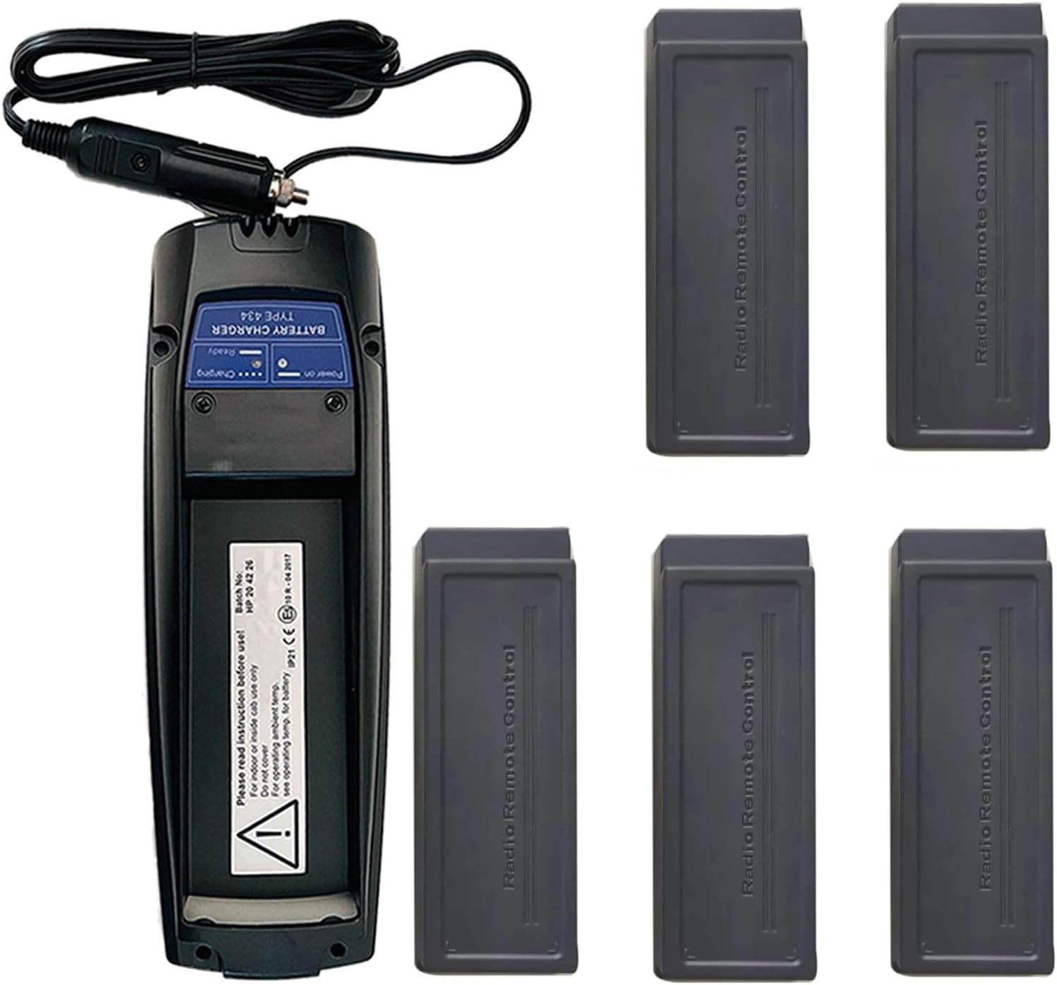 (10-24V) Scanreco 592 Battery Charger/Scanreco 434 Battery Charger + (5-Pack) 592 7.2V Battery for SCANRECO 592 590 593 960 RC400Battery