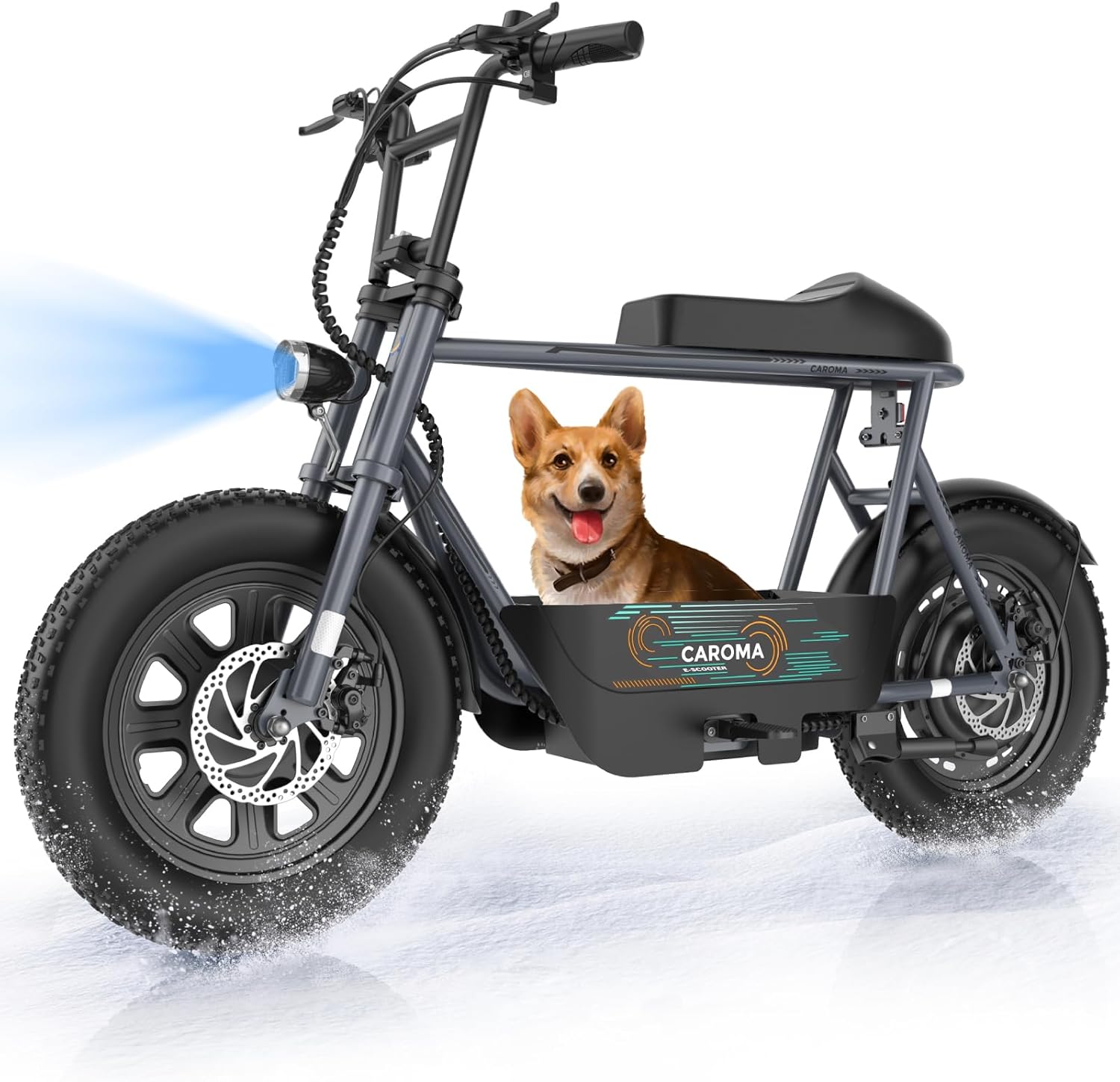 Caroma Peak 1200W Electric Scooter with Seat, 16