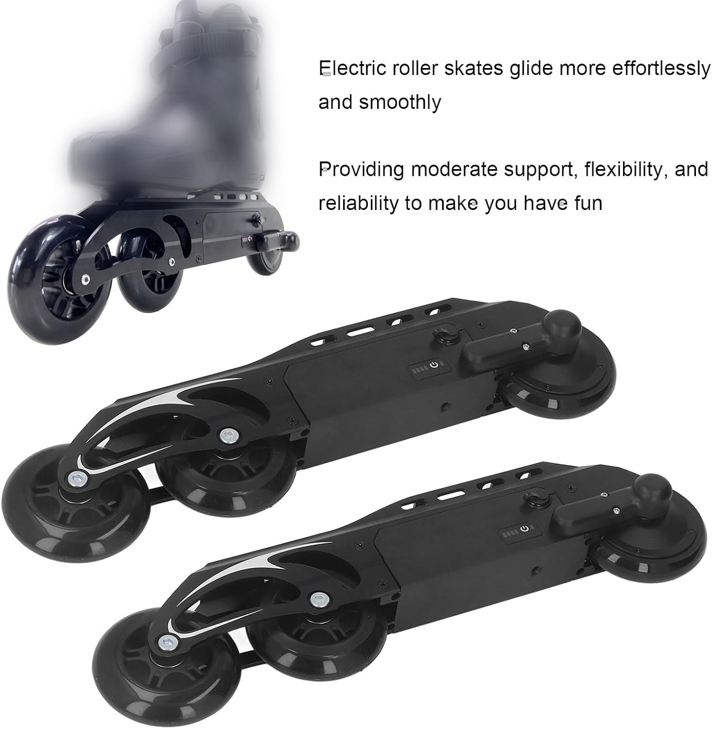 Electric Roller Skate Electric Inline Skates Roller Skate, Composite Frame Good Workmanship Dual Wheel Drive Electric Roller Skate for Remote Control for Effortlessly Smoothly