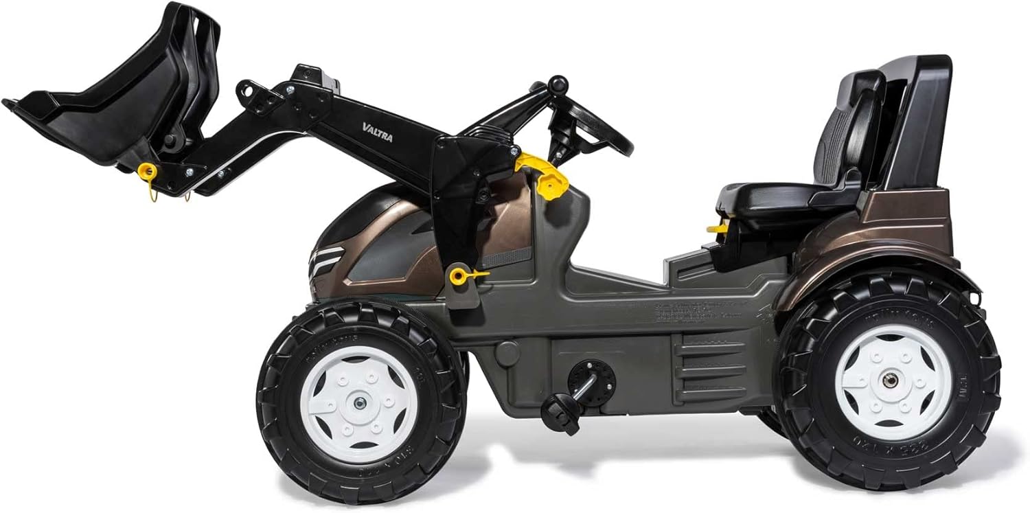 Rolly Toys RollyFarmtrac Premium 730056 Pedal Tractor with RollyTrac Loader, from 3 to 8 Years, with Whisper Tyres, Seat Adjustable Length and Height
